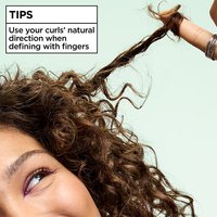 Hair styling tip: use your curls' natural direction when defining with fingers using Garnier Fructis Curl Shine Conditioning Jelly for best results.