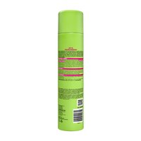 A vertical shot of the back of the lime green can, showing the ingredient list, usage instructions, and safety warnings.