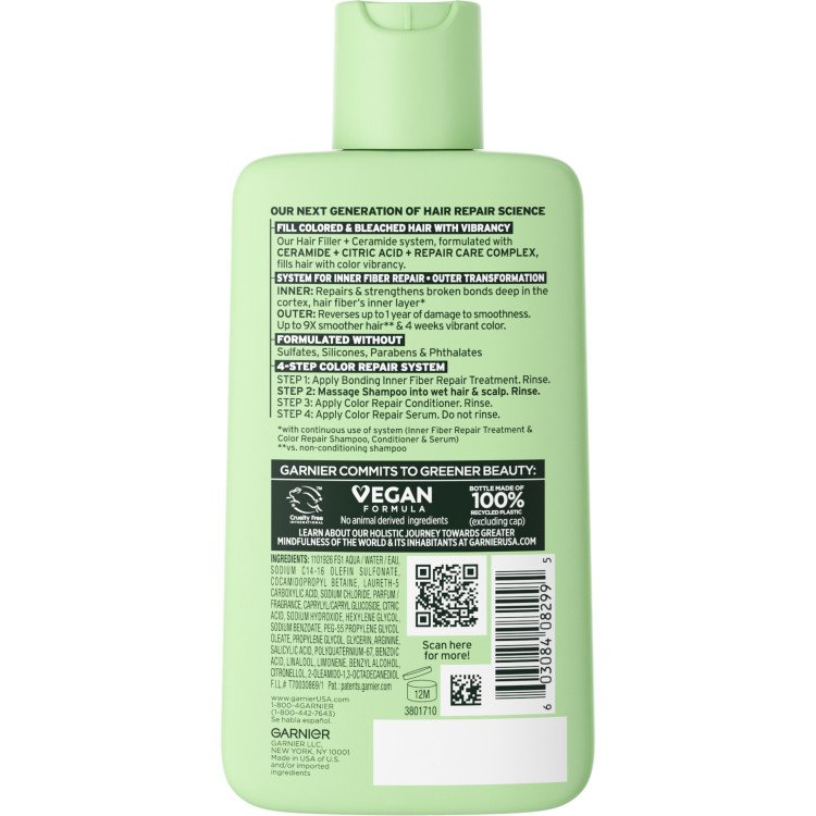 Hair Filler + Ceramide Color Repair Shampoo Back Pack Shot