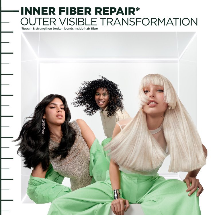 Hair Filler + Hyaluronic Moisture Repair provides inner fiber repair and outer visible transformation