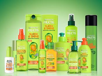 Sleek & Shine full Collection on green background