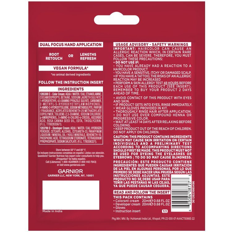 Back Pack of Garnier Color Retouch 6.6 – Red