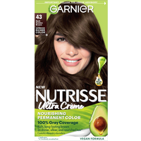 Dark Golden Brown Hair Color Nutrisse Ultra creme Nourishing permanent color Gray Coverage - Garnier