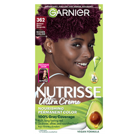 Darkest Berry Burgundy Hair Color Nutrisse Ultra Creme Nourishing Permanent Color - Garnier