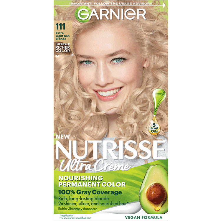 Extra Light Ash Blonde Hair Color Nutrisse Ultra Creme Nourishing Permanent Color - Garnier