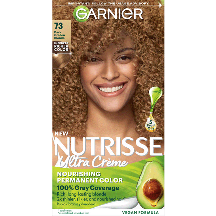 Dark Golden Blonde Hair Color Nutrisse Ultra Creme Nourishing Permanent Cream - Garnier