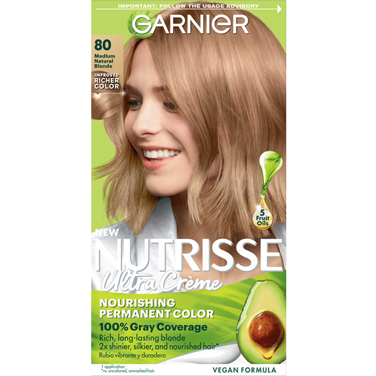 Medium Natural Blonde Hair Color Nutrisse Ultra Creme Nourishing Permanent Color - Garnier
