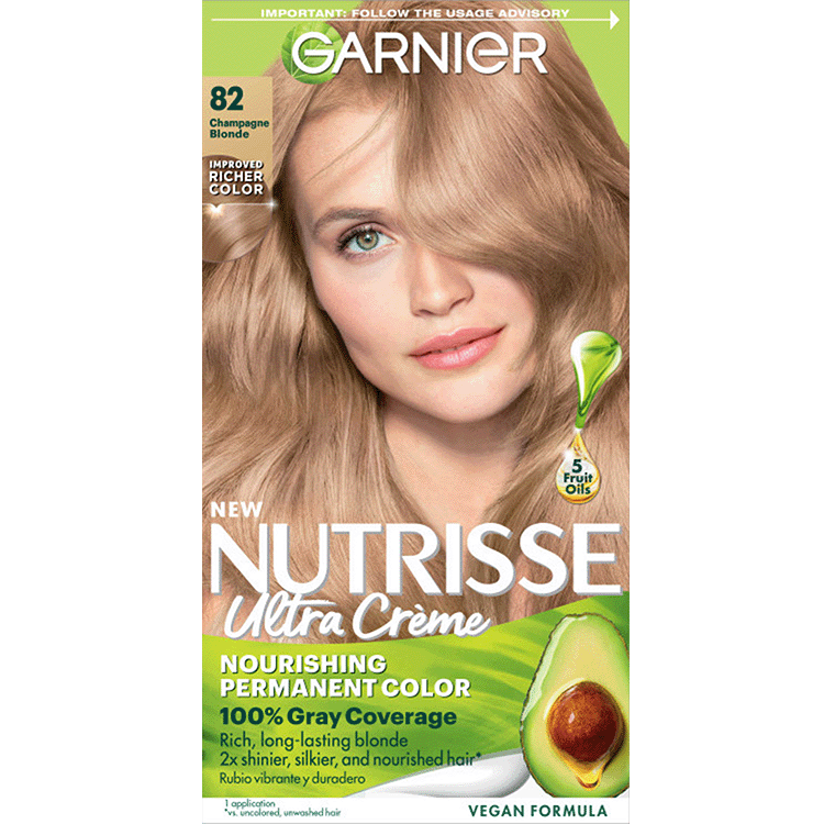 Champagne Blonde Hair Nutrisse Ultra Creme Nourishing Permanent Color - Garnier