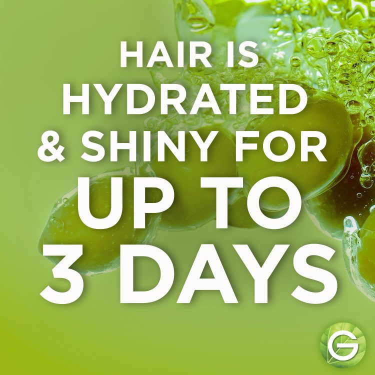 With Garnier Whole Blends Hydrating Shampoo, hair is hydrated & shiny for up to 3 days