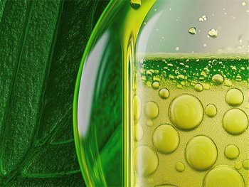 A leaf and pill diagram supporting Garnier's end-to-end journey towards sustainability. Garnier is committed to create more sustainable products and shares more in the 2024 sustainability report.