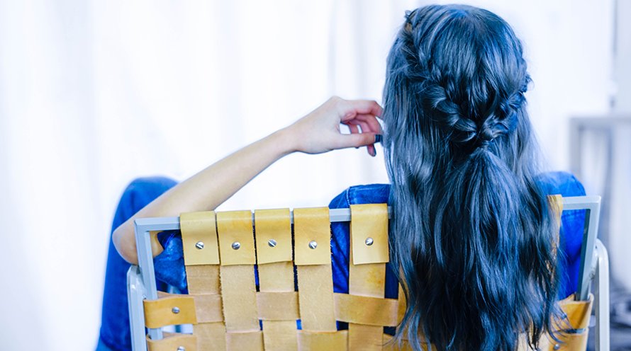 Garnier The Best Shades for Bold Hair Color Denim Blue Hair Color Example