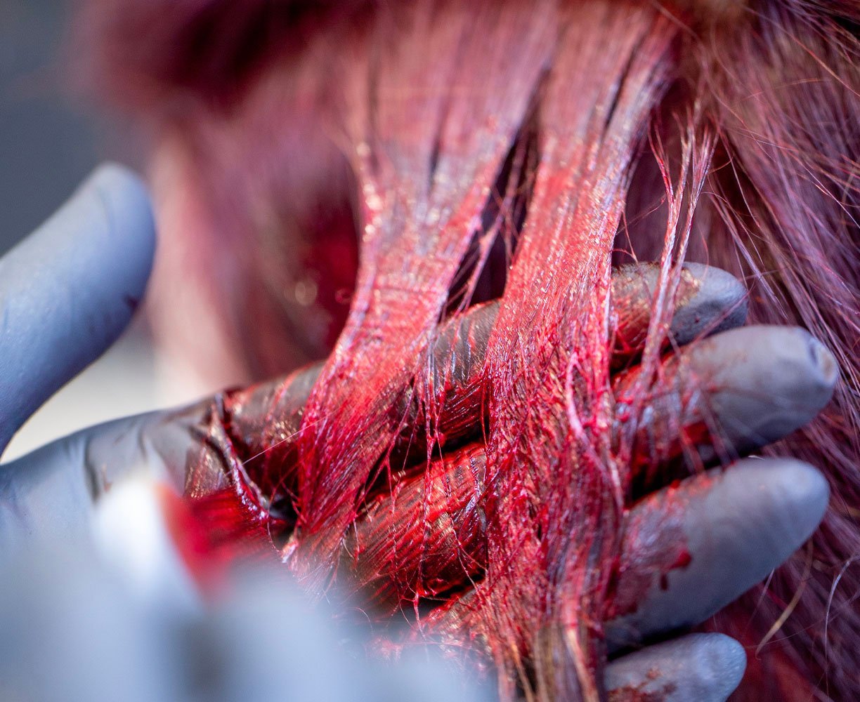 Apply Cherry Cola Hair Color