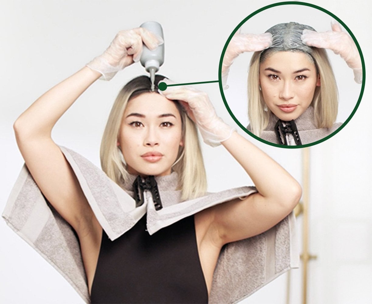 Section Your Hair and Apply Bleach
