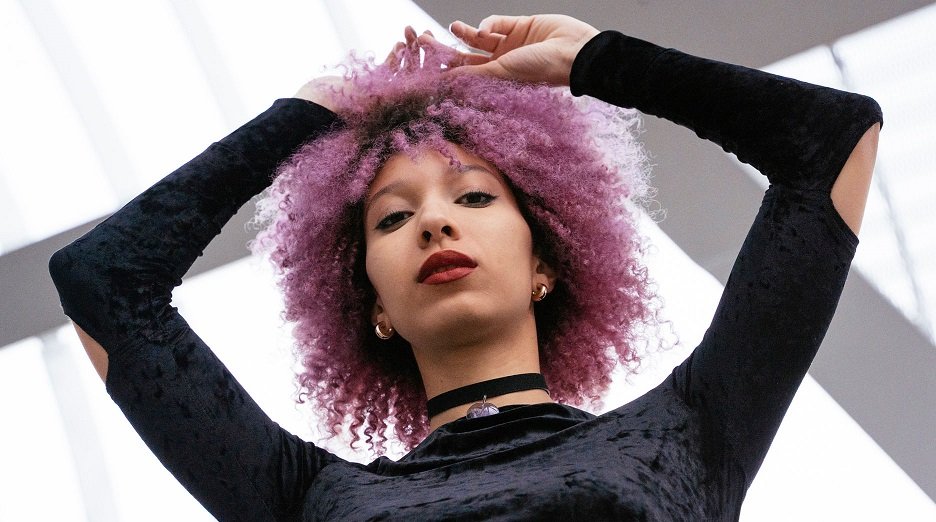 Garnier Hair Color Example Long Purple Hair with Braid Hair Style Ideas