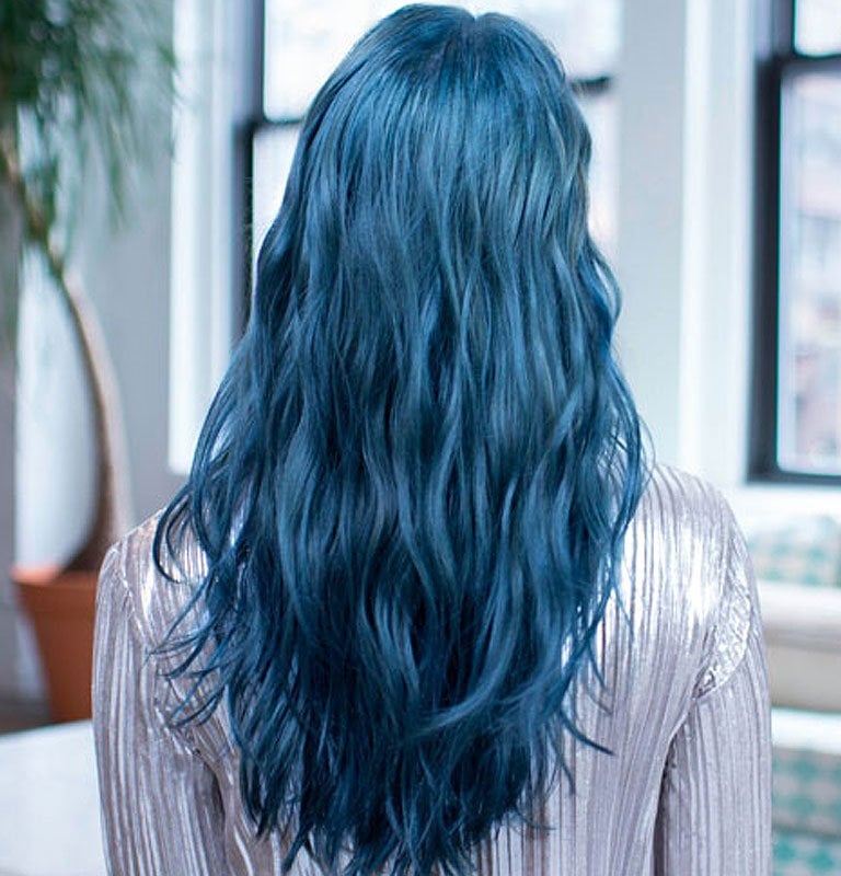 Blue color hair dye discount