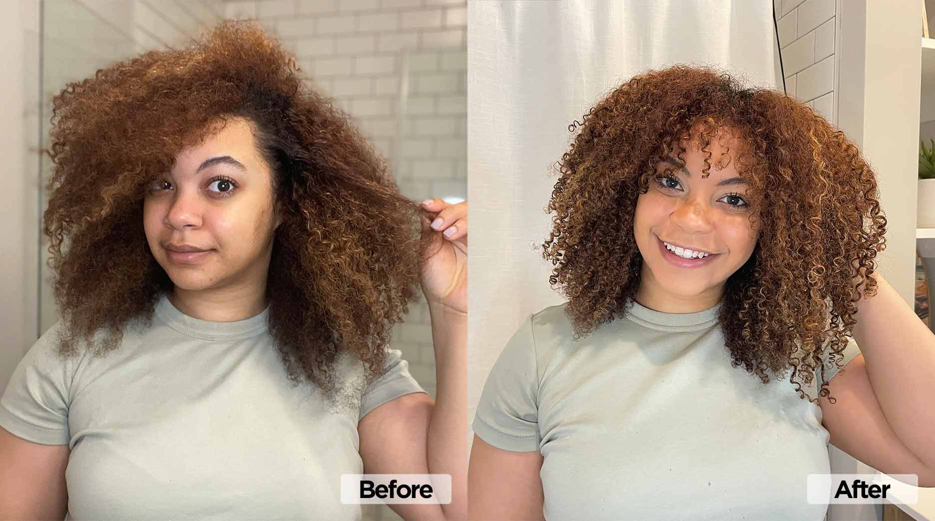 Curly hair routine Garnier