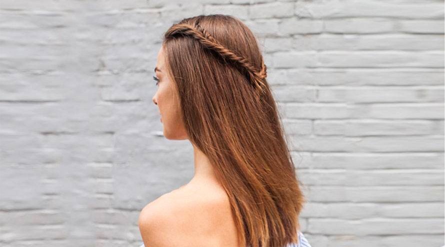 Pink Minimalistic Braided Festival Hair