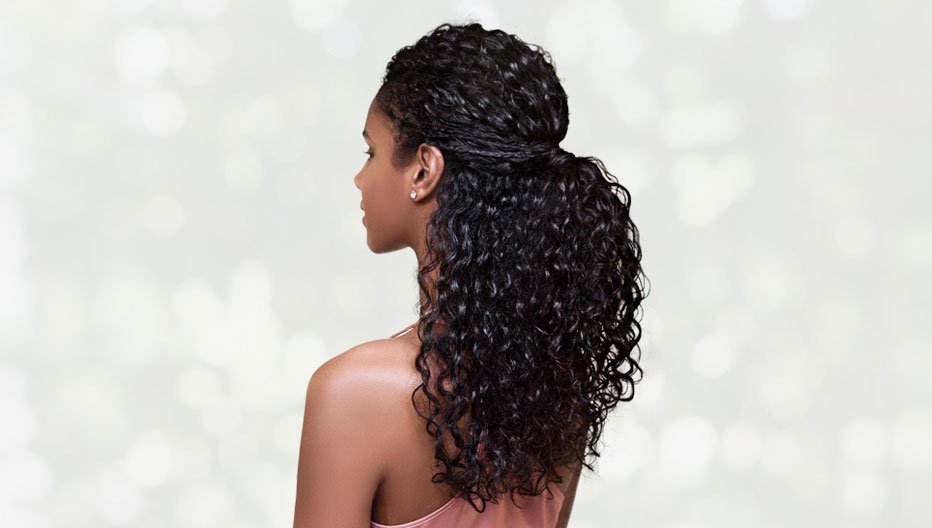 Garnier Hairstyle curly half up braids