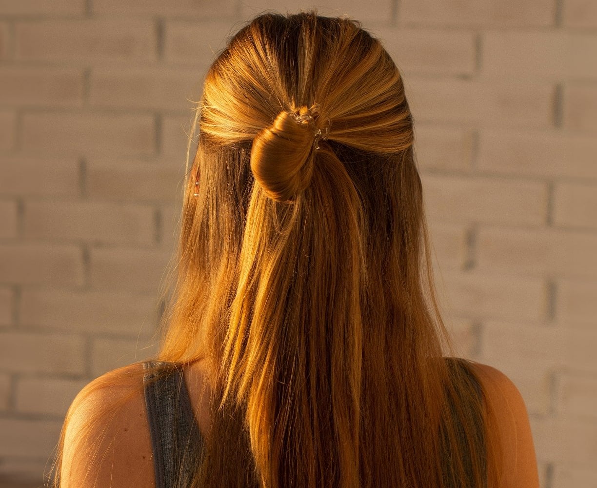 Half up half down Bun