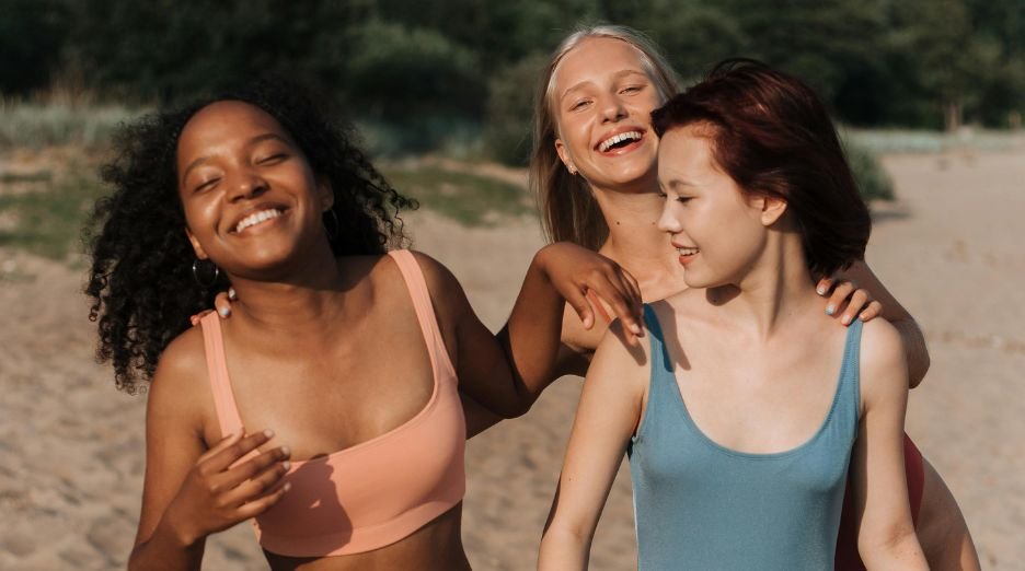 3 women at the beach