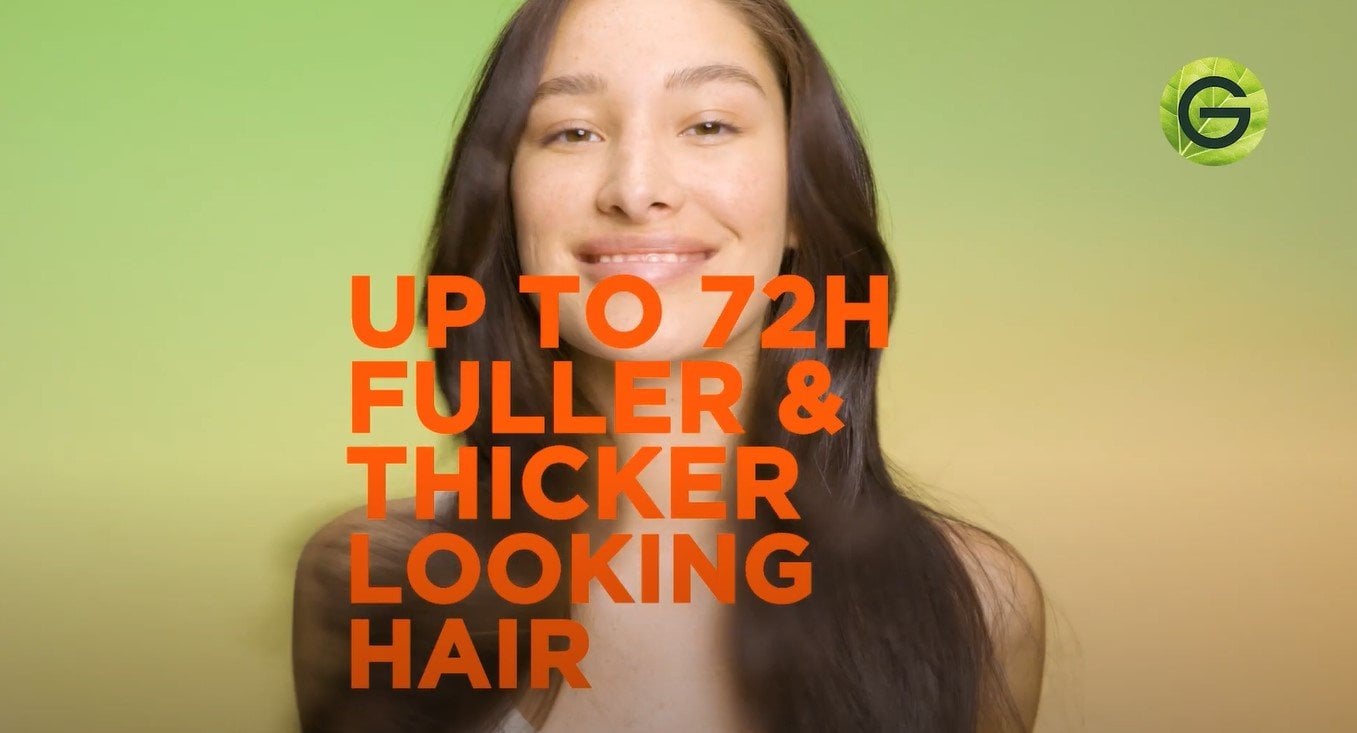 Up to 72h fuller & thicker looking hair