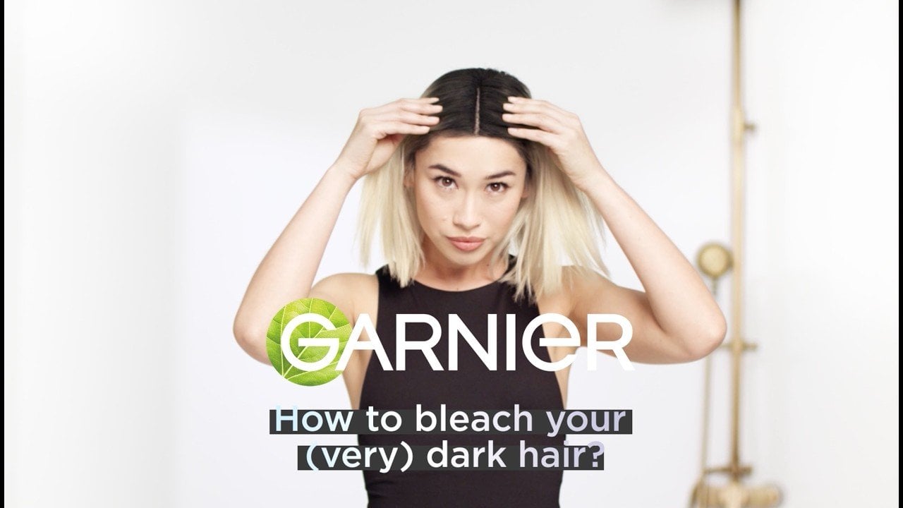 How To Bleach Dark Hair at Home with Garnier Nutrisse Ultra Color