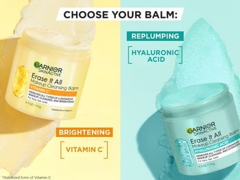 Choose your makeup cleansing balm: brightening vitamin C or replumping hyaluronic acid
