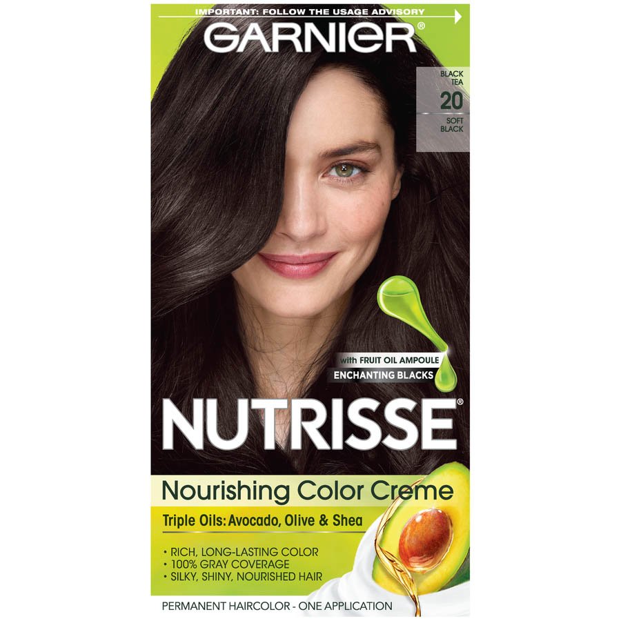 Nutrisse Nourishing Color Creme Soft Black 20 Black Tea Garnier