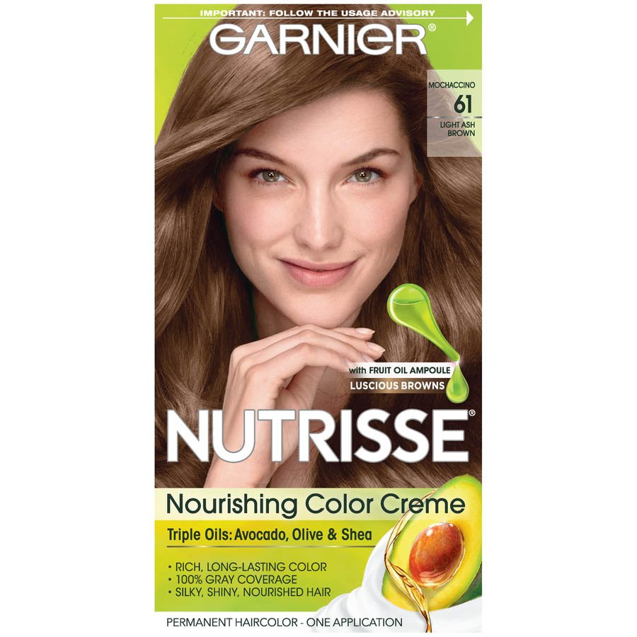Nutrisse Nourishing Color Creme Light Ash Brown 61 Garnier
