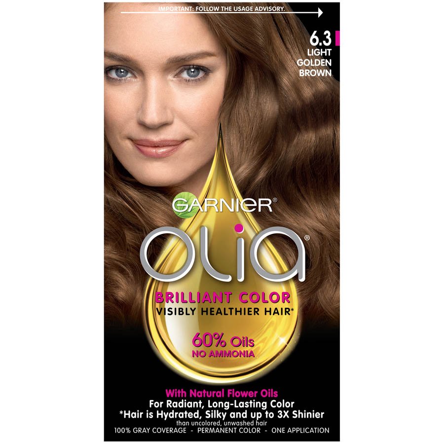 Olia Ammonia Free Permanent Hair Color Light Golden Brown Garnier
