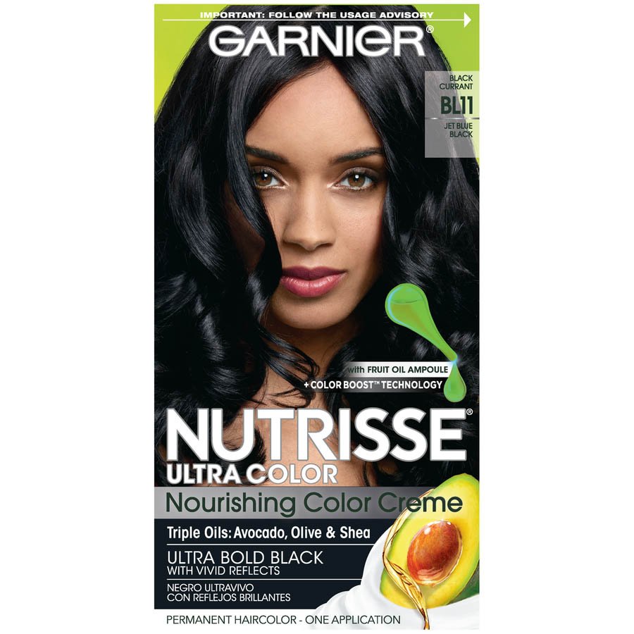 Nutrisse Ultra Color Reflective Jet Blue Black Hair Color Garnier