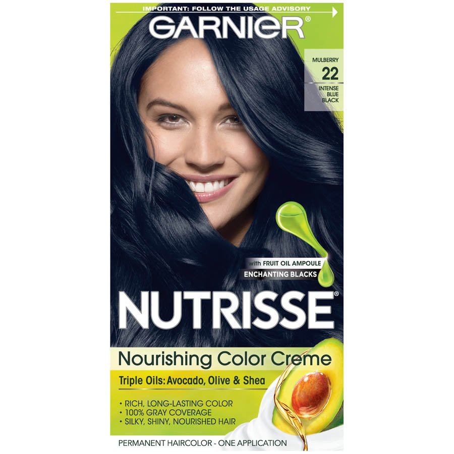 Nourishing Color Creme 22 Intense Blue Black Hair Color Garnier