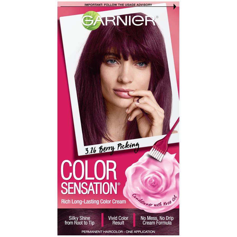 Color Sensation 3 26 Deep Burgundy Hair Color Garnier