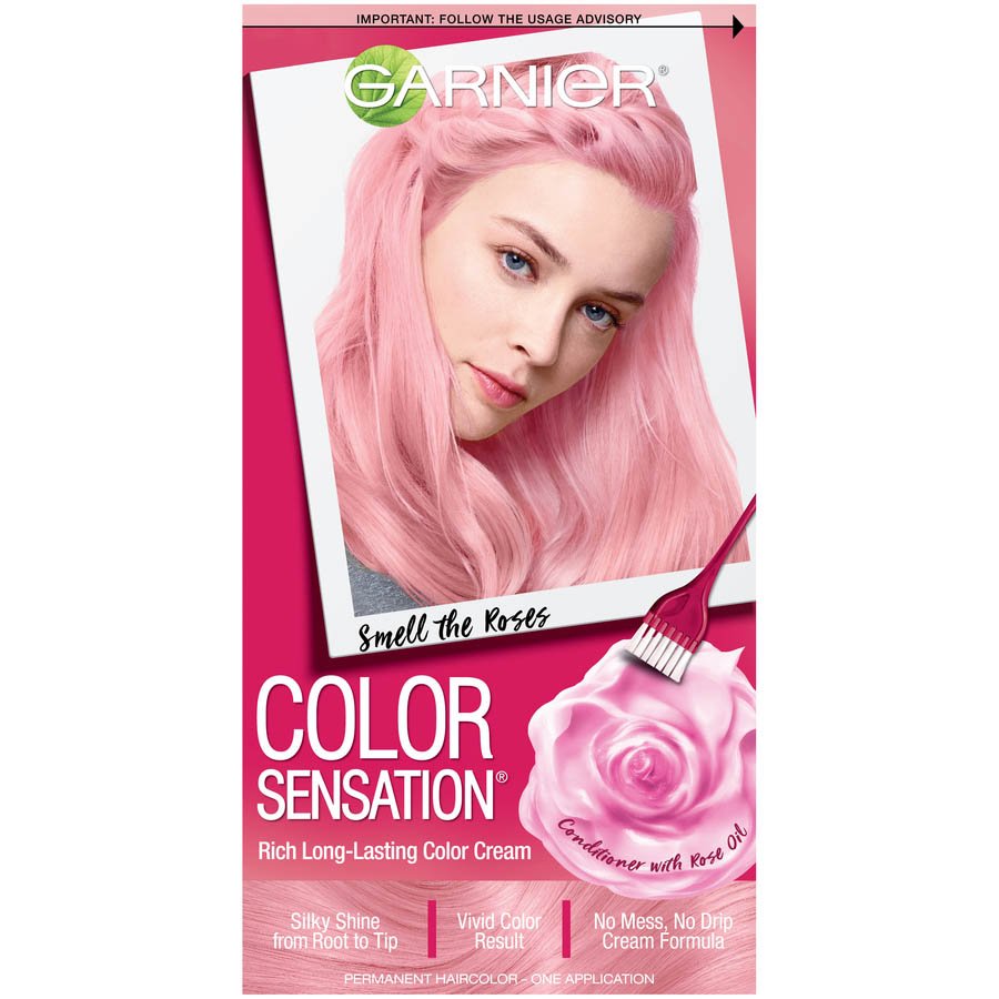 Color Sensation Light Pink Hair Color Smell The Roses Garnier