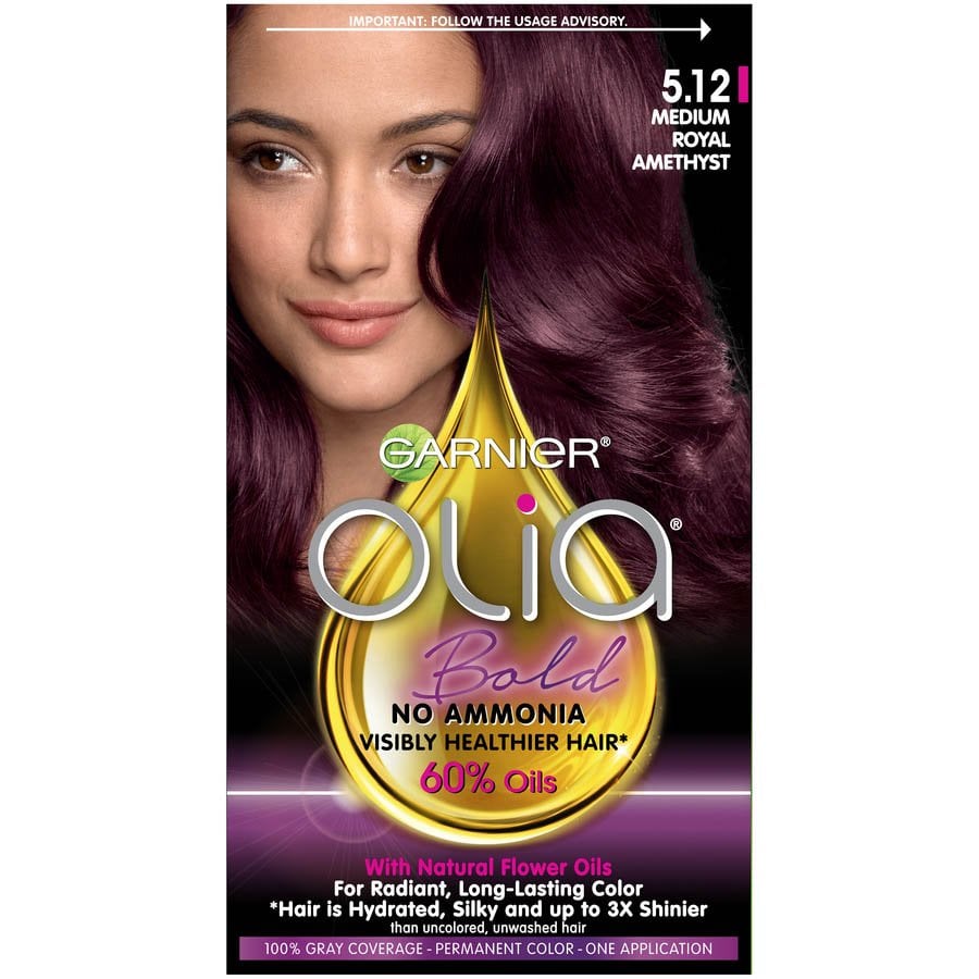 Olia Medium Royal Amethyst Hair Color Ammonia Free Hair Dye