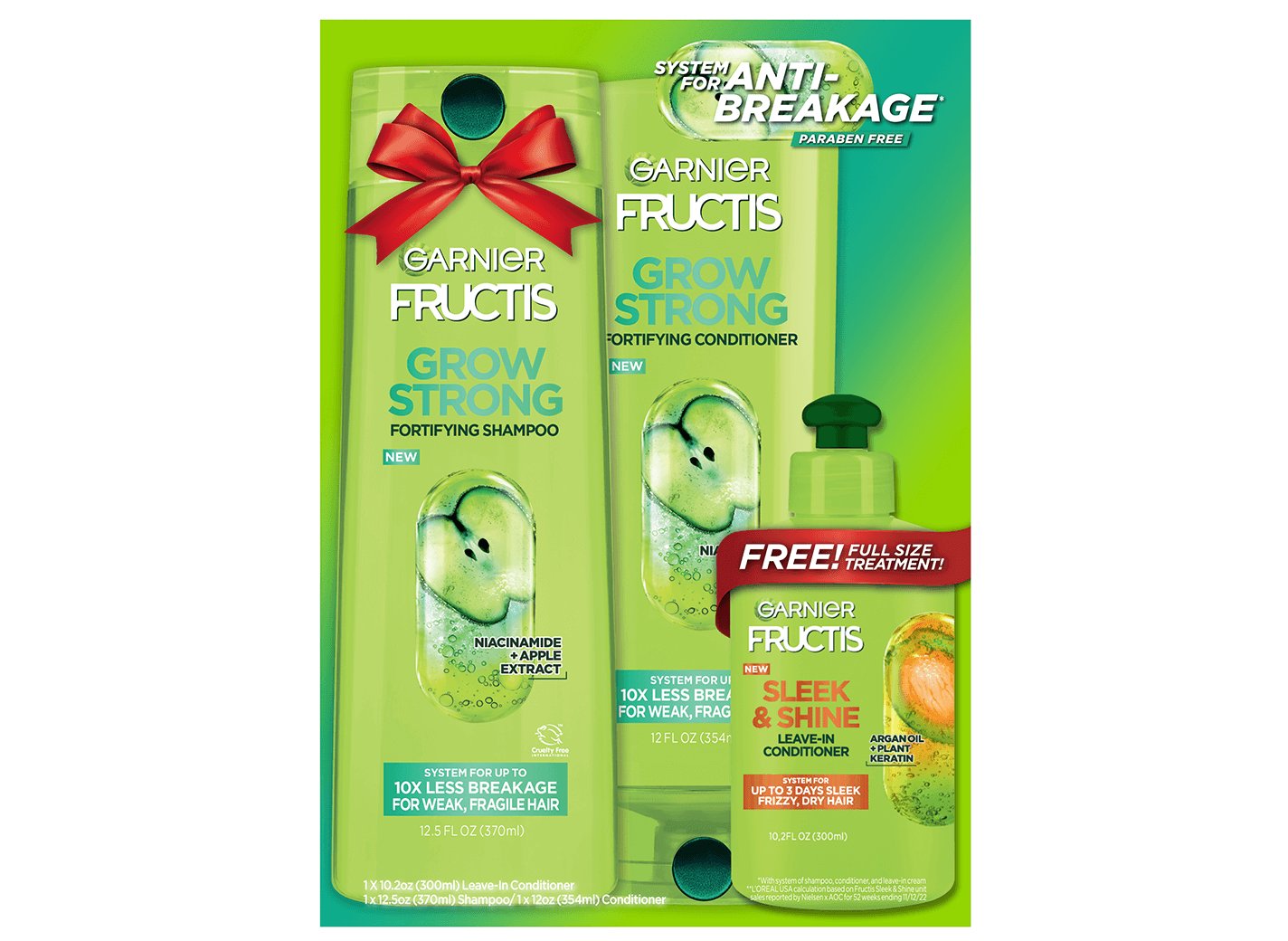 Garnier Fructis Grow Strong Strengthening Hair Care Holiday Gift Set