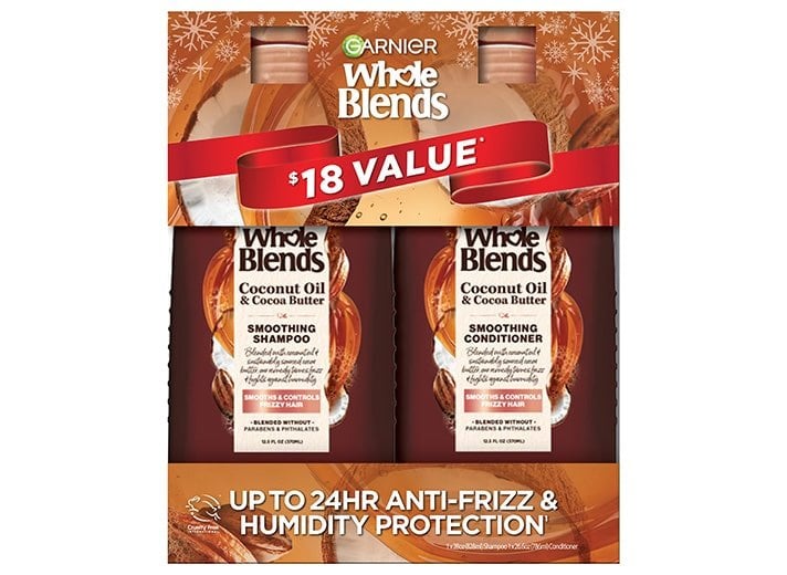 Garnier Whole Blends Smoothing Hair Care Holiday Gift Set