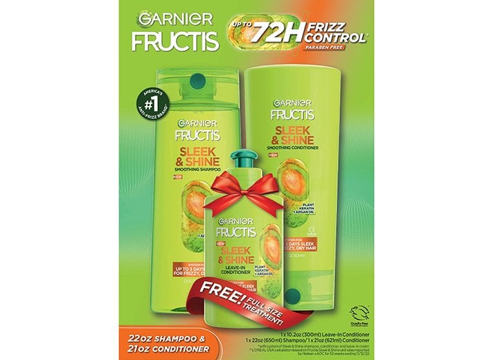 Garnier Fructis Sleek & Shine Smoothing Hair Care Holiday Gift Set
