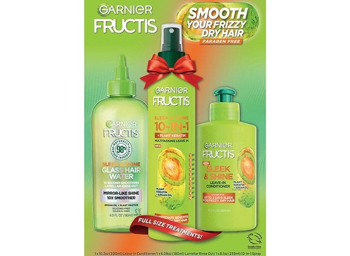 Garnier Fructis Sleek & Shine Treatments Hair Care Holiday Gift Set