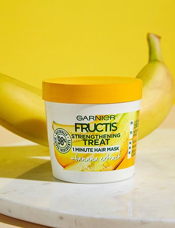 Garnier Fructis Strengthening Treat 1 Minute Hair Mask + Banana Extract with ingredient
