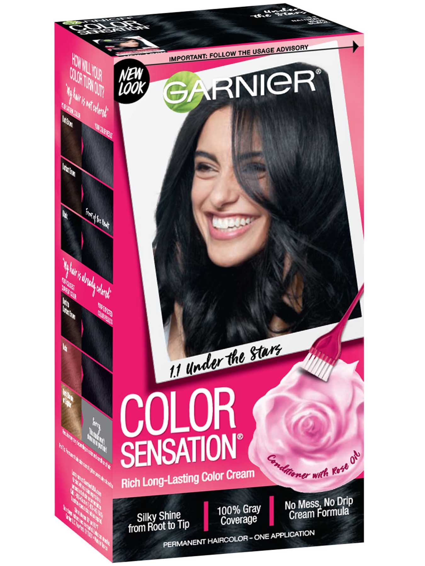 Blue Black Hair Color Color Sensation Long Lasting Permanent Hair Color Garnier
