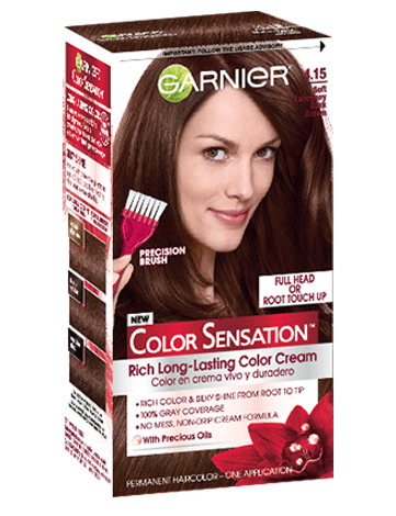 Color Sensation 4 15 Soft Mahogany Dark Brown Hair Color Garnier