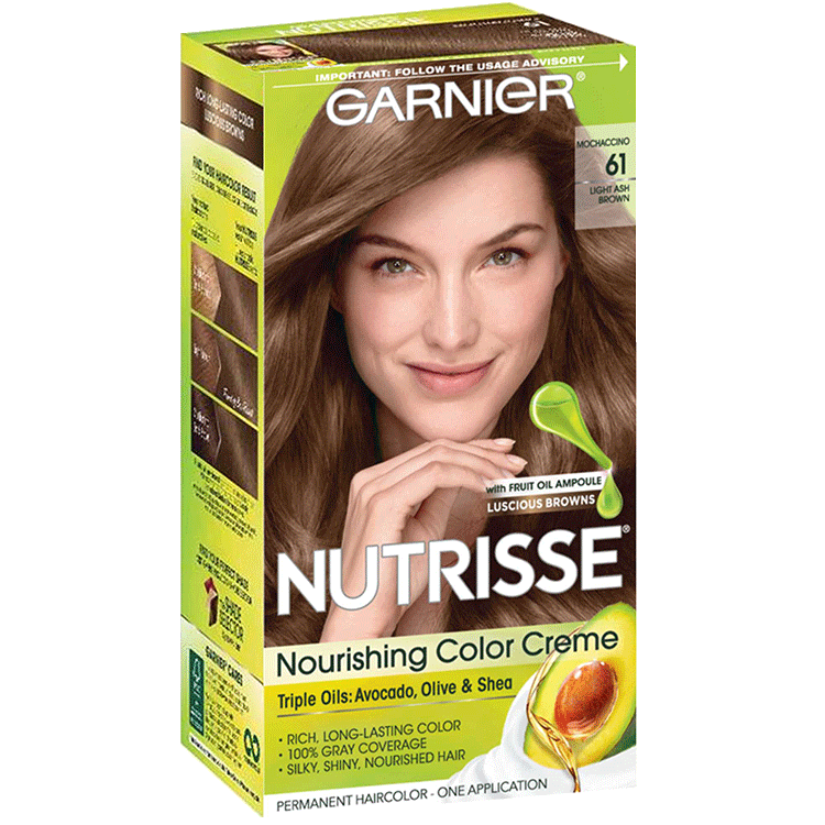 Nutrisse Nourishing Color Creme Light Ash Brown 61 Garnier
