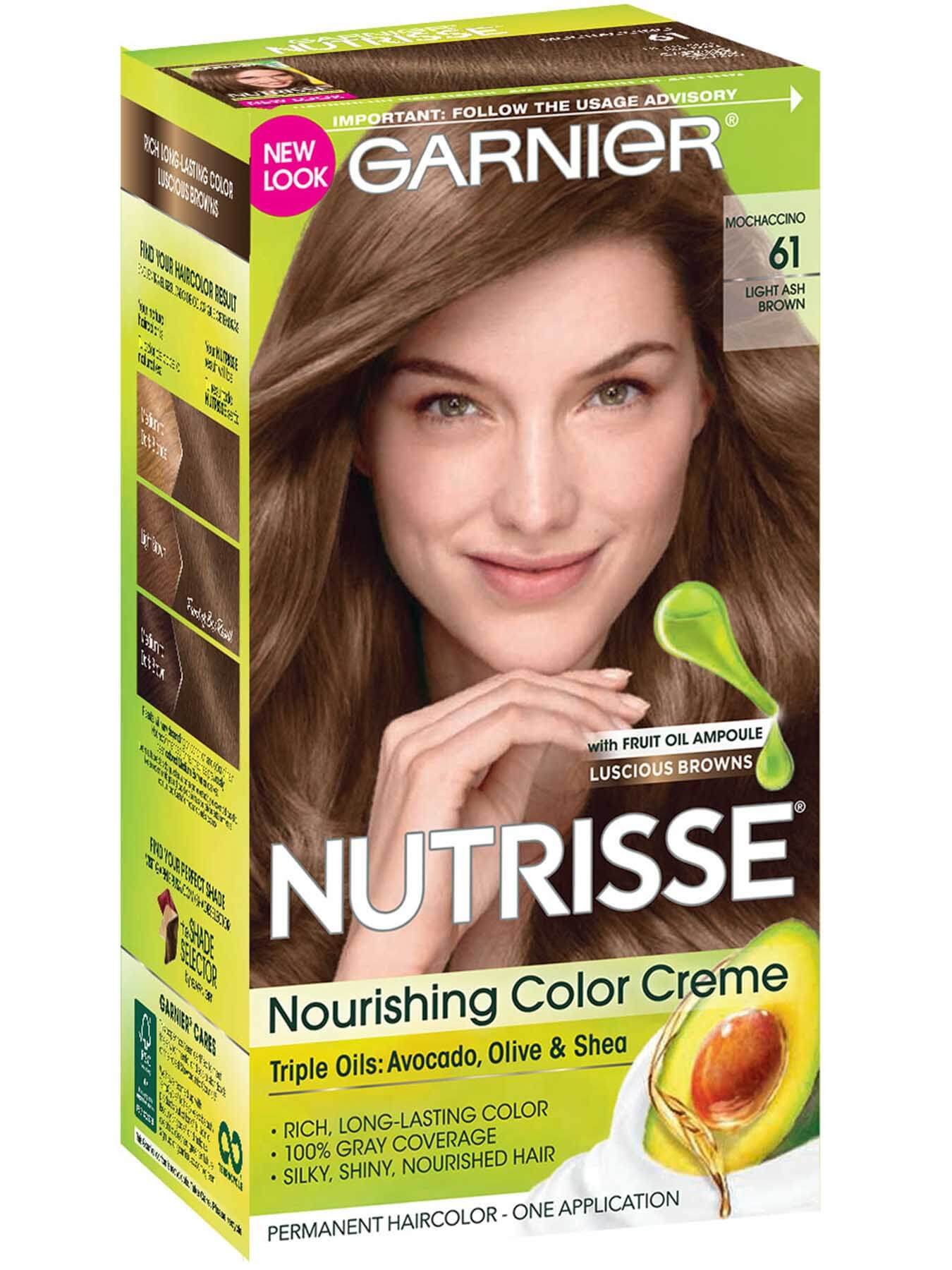 Nutrisse Nourishing Color Creme Light Ash Brown 61 Garnier 