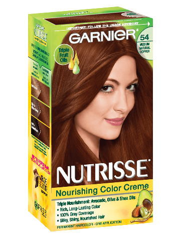Garnier Nutrisse Nourishing Color Creme 54 - Medium Natural Copper Permanent  Hair Color