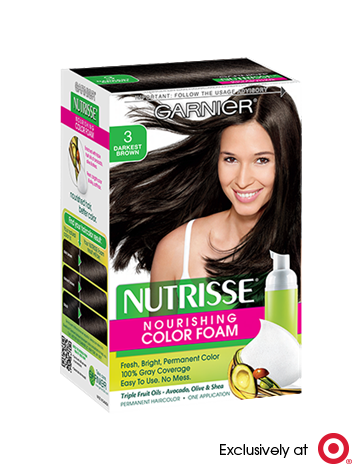 Garnier Nutrisse Nourishing Color Foam 3 - Darkest Brown Permanent Hair Color