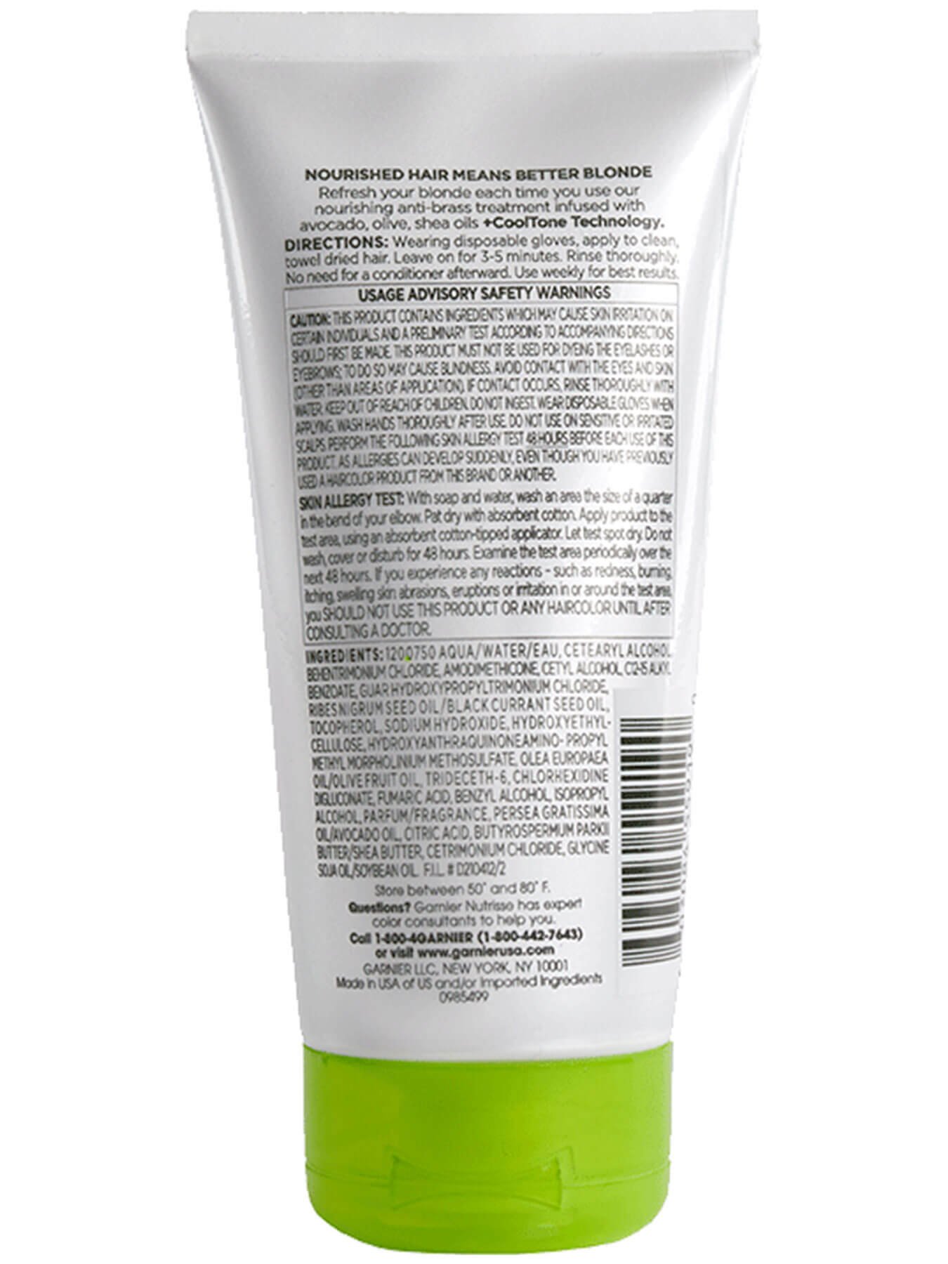 Garnier Nutrisse NourishingAntiBrassTreatment Back