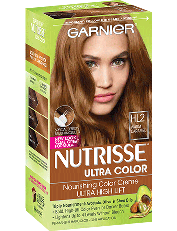 Garnier Nutrisse Nourishing Color Creme HL2 - Warm Caramel Permanent Hair Color