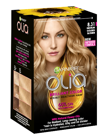 Olia Ammonia Free Medium Golden Blonde Hair Color Garnier