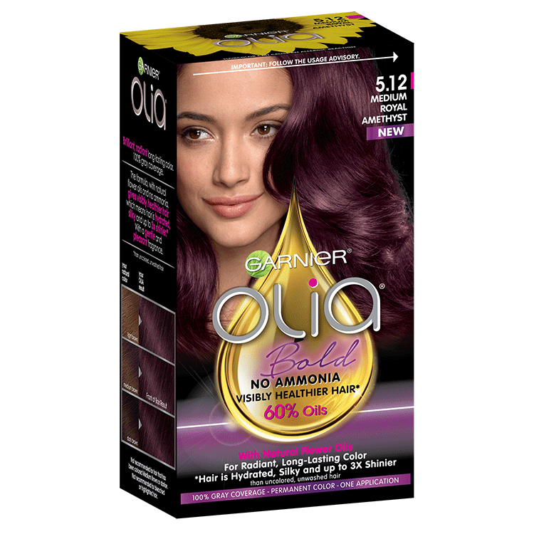Olia Medium Royal Amethyst Hair Color Ammonia Free Hair Dye